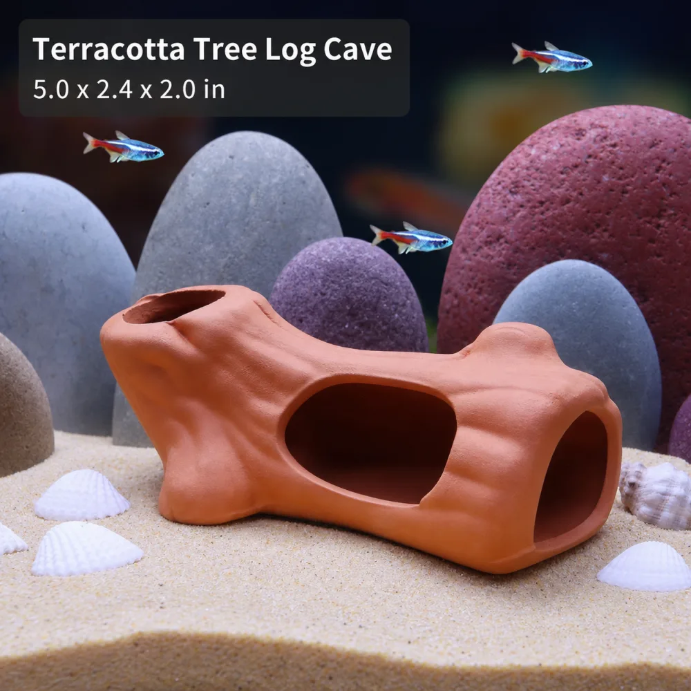 Pearl white low oval ceramic hideout cave for aquarium bottom decor
