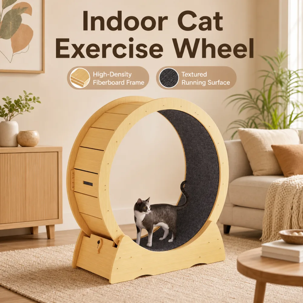 L cat exercise wheel size guide showing 37.8-inch height and 35.4-inch inner diameter 3